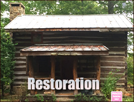 Historic Log Cabin Restoration  Fairfax City, Virginia